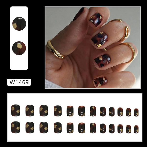 12 Sizes-24 Pcs Press On Nails W1469