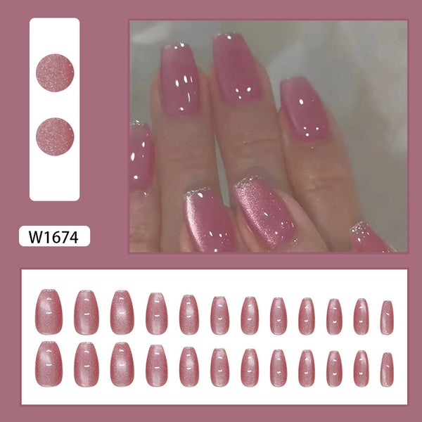 12 Sizes-24 Pcs Press On Nails W1674