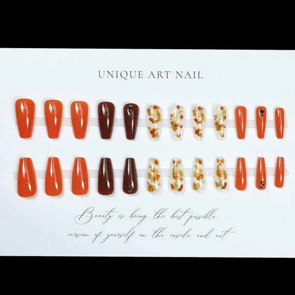 12 Sizes-24 Pcs Press On Nails FT-061