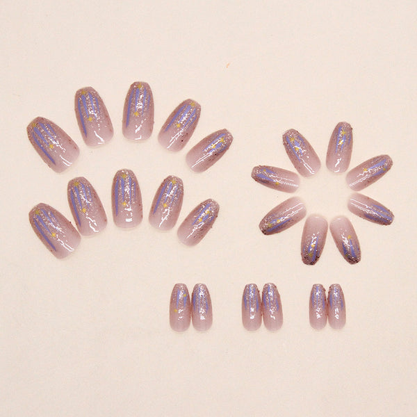 12 Sizes-24 Pcs Press On Nails W1021