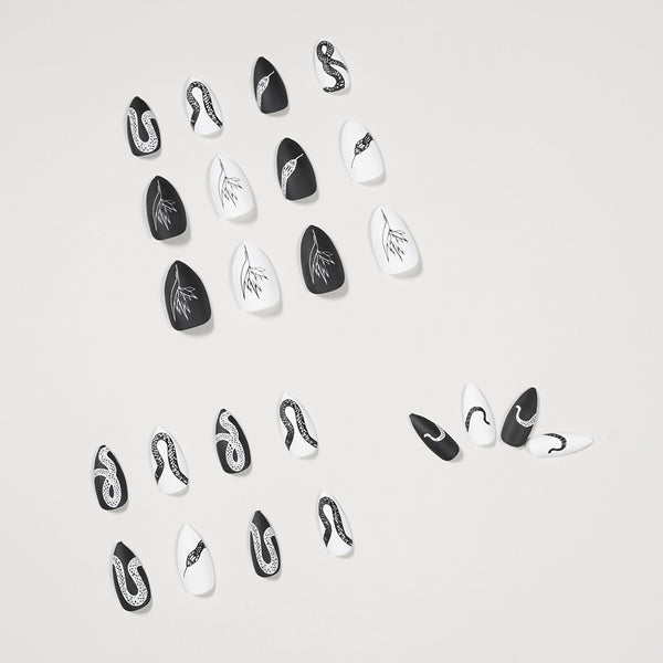 12 Sizes-24 Pcs Press On Nails JP989