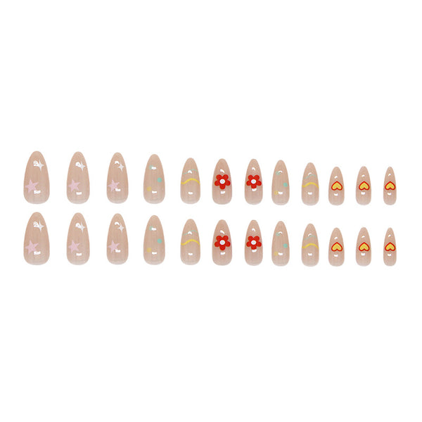 12 Sizes-24 Pcs Press On Nails R954