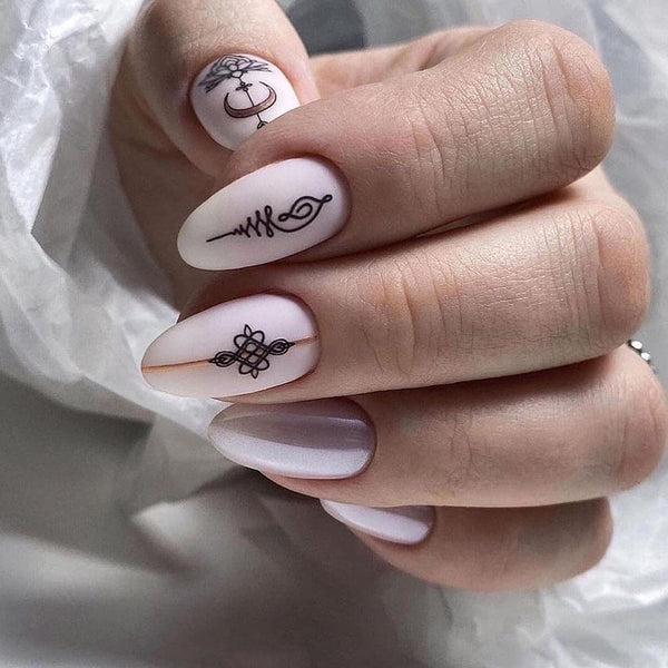 12 Sizes-24 Pcs Press On Nails W970