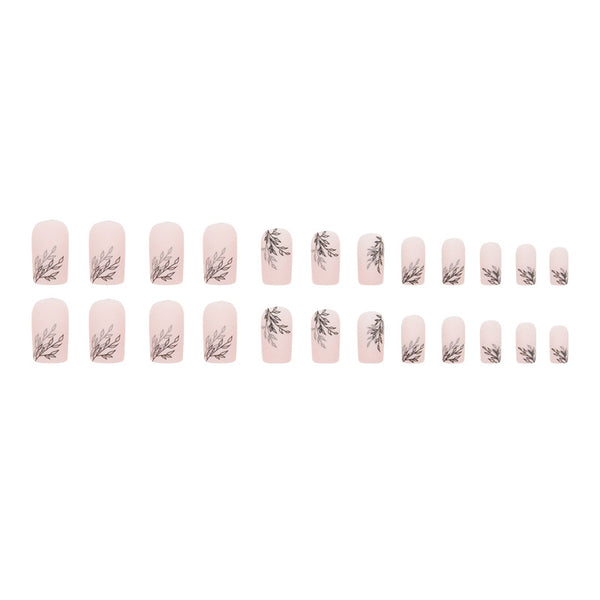 12 Sizes-24 Pcs Press On Nails W909