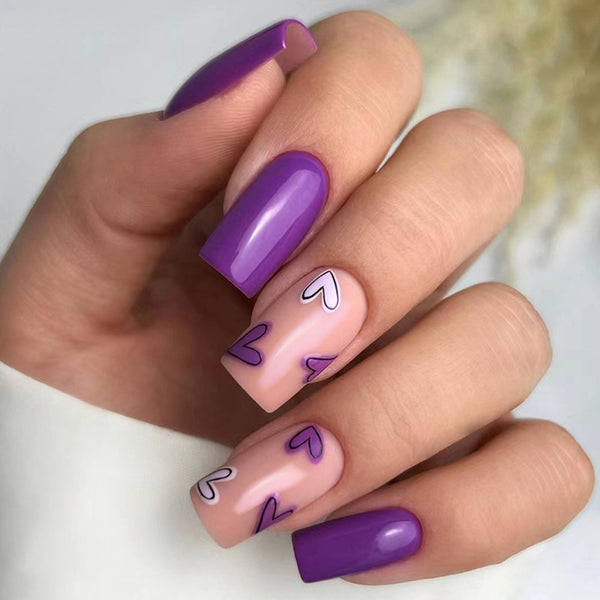 12 Sizes-24 Pcs Press On Nails W492