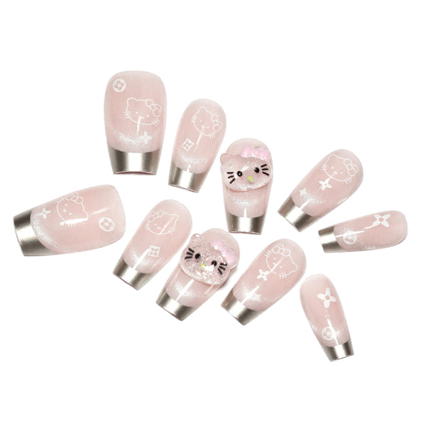 12 Sizes-24 Pcs Press On Nails SP168