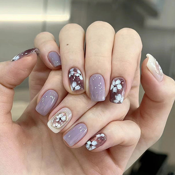 12 Sizes-24 Pcs Press On Nails R817