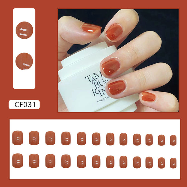 12 Sizes-24 Pcs Press On Nails CF031