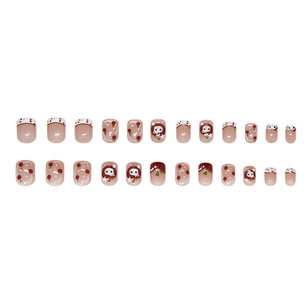 12 Sizes-24 Pcs Press On Nails R897