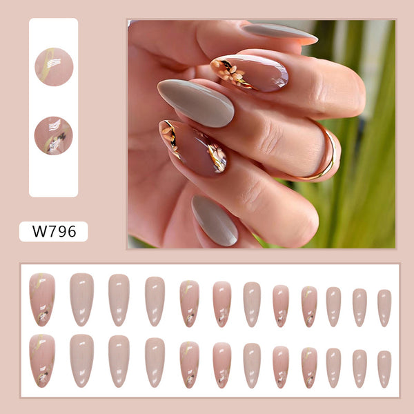 12 Sizes-24 Pcs Press On Nails W767