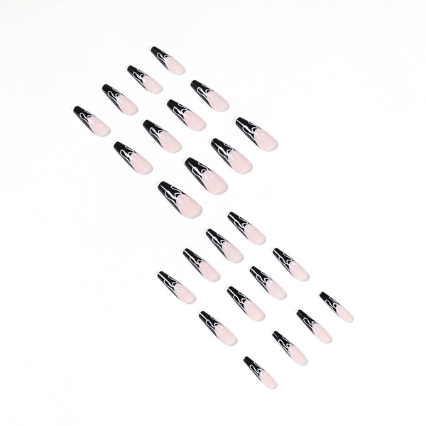 French Glossy Long Square Press on Nails