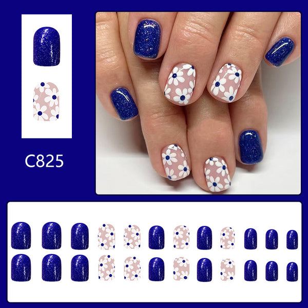 12 Sizes-24 Pcs Press On Nails C825
