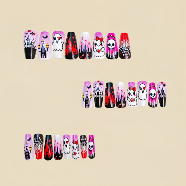 12 Sizes-24 Pcs Press On Nails Y840