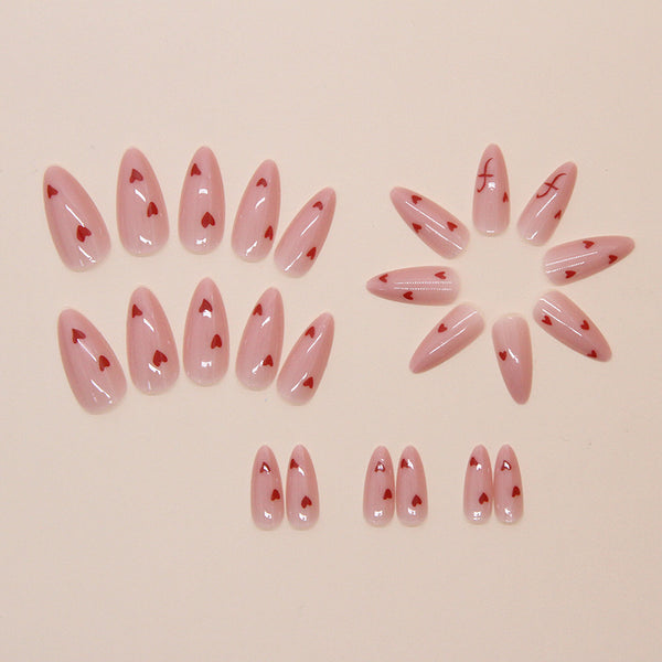 12 Sizes-24 Pcs Press On Nails W1839