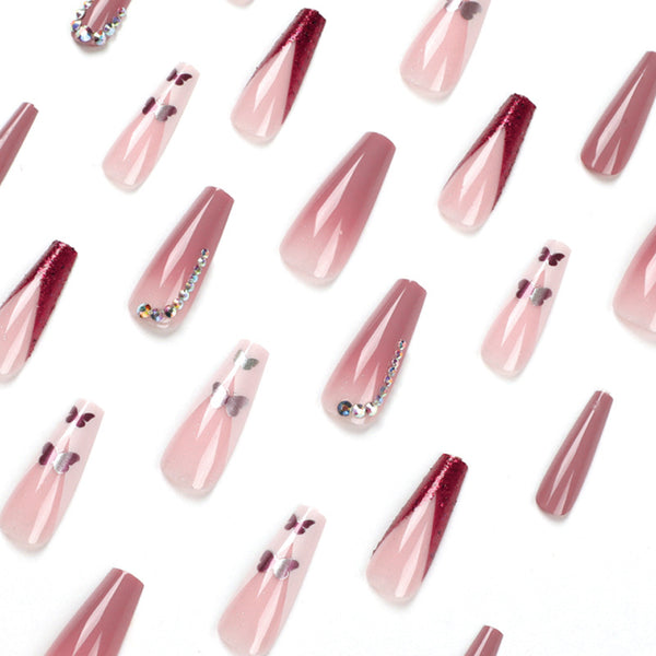 12 Sizes-24 Pcs Press On Nails JP1714