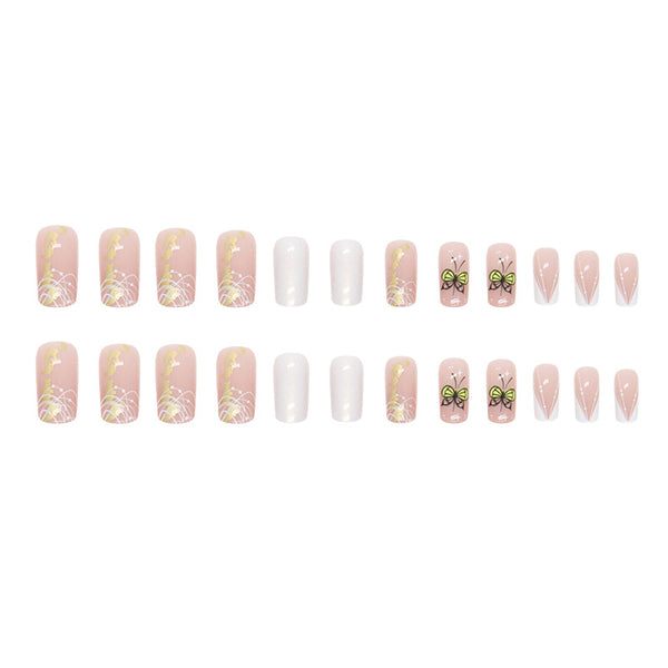 12 Sizes-24 Pcs Press On Nails W944