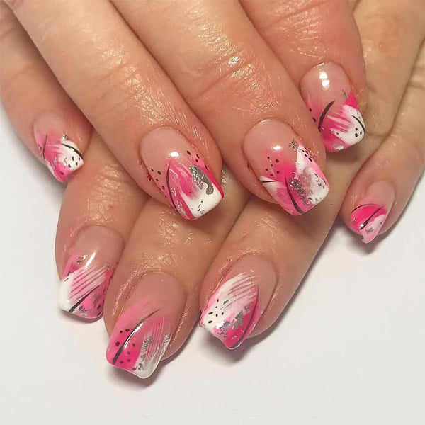12 Sizes-24 Pcs Press On Nails C770
