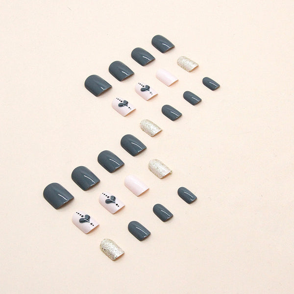 12 Sizes-24 Pcs Press On Nails W388