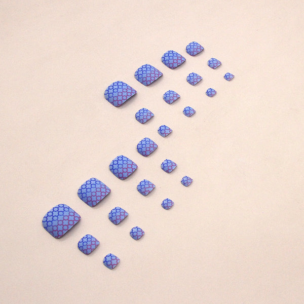 12 Sizes-24 Pcs Press On Nails F124
