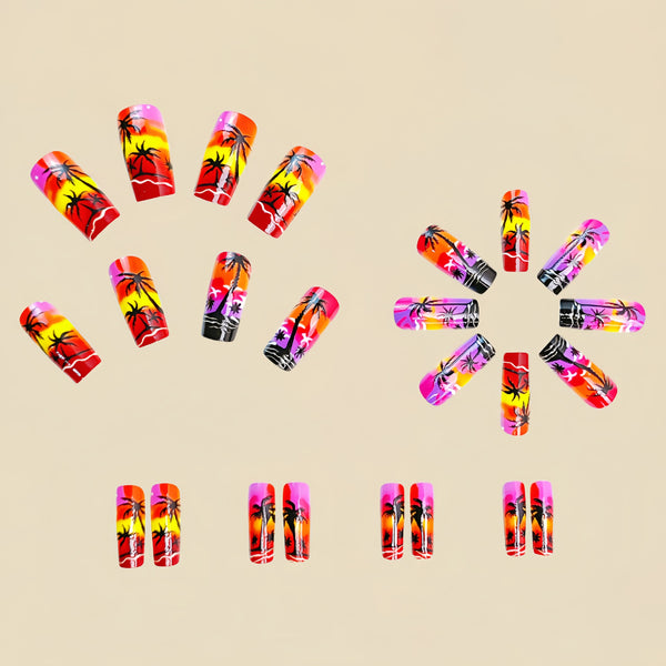 12 Sizes-24 Pcs Press On Nails Y424