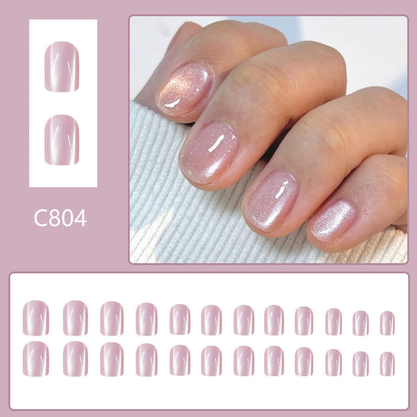 12 Sizes-24 Pcs Press On Nails C804