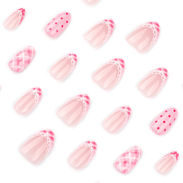 12 Sizes-24 Pcs Press On Nails JP4305