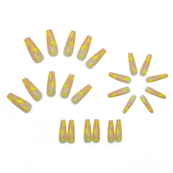12 Sizes-24 Pcs Press On Nails W035