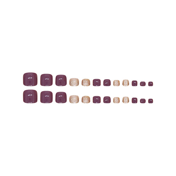 12 Sizes-24 Pcs Press On Nails F146