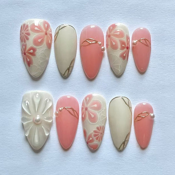 12 Sizes-24 Pcs Press On Nails Z1096