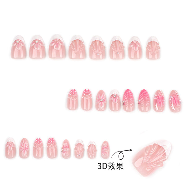 12 Sizes-24 Pcs Press On Nails JP4365