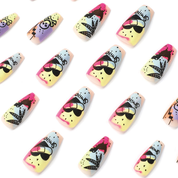 12 Sizes-24 Pcs Press On Nails JP1861