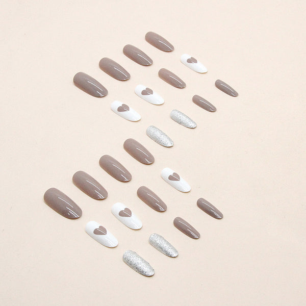 12 Sizes-24 Pcs Press On Nails W418