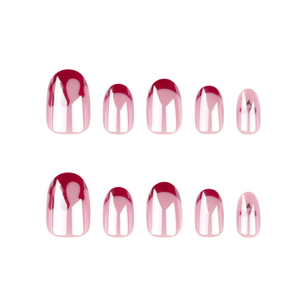 French Glossy Medium Oval Press on Nails