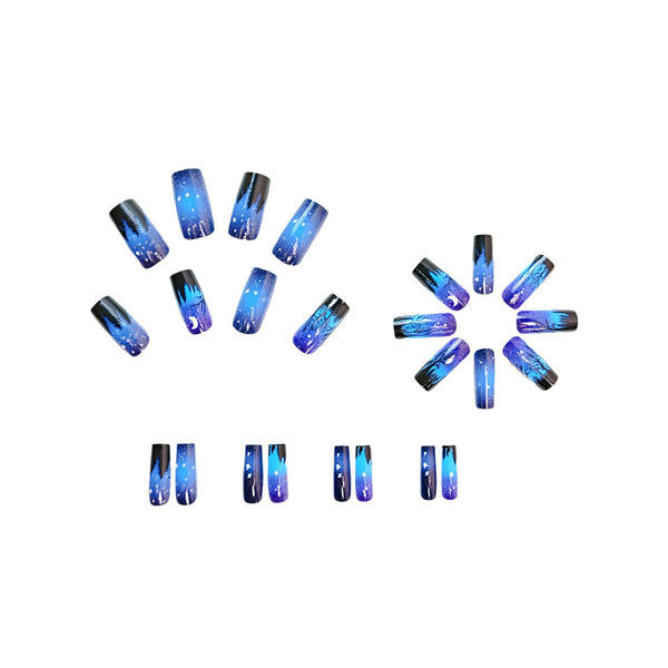 12 Sizes-24 Pcs Press On Nails Y410