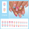 12 Sizes-24 Pcs Press On Nails C1610