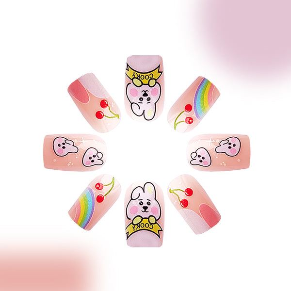 12 Sizes-24 Pcs Press On Nails C324