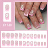 12 Sizes-24 Pcs Press On Nails C1549