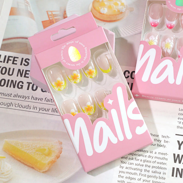 12 Sizes-24 Pcs Press On Nails JL0673