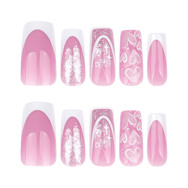 12 Sizes-24 Pcs Press On Nails JP3770