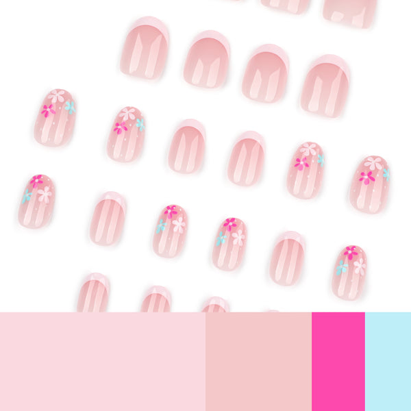 12 Sizes-24 Pcs Press On Nails JP3929