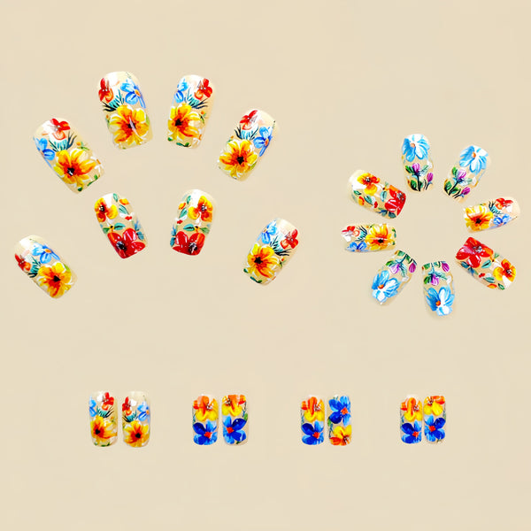 12 Sizes-24 PcsPress On Nails Y468