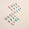 12 Sizes-24 Pcs Press On Nails W1039