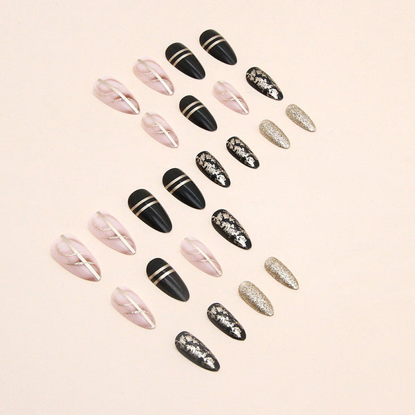 12 Sizes-24 Pcs Press On Nails W472