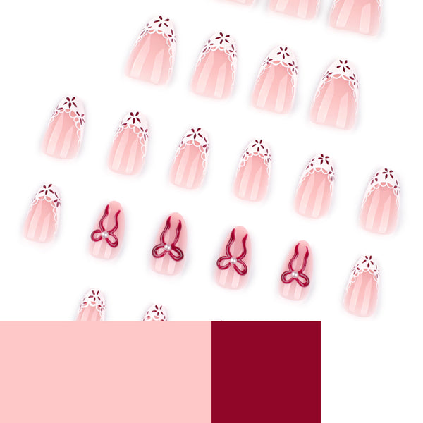 12 Sizes-24 Pcs Press On Nails JP4281