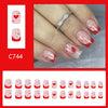 12 Sizes-24 Pcs Press On Nails C744