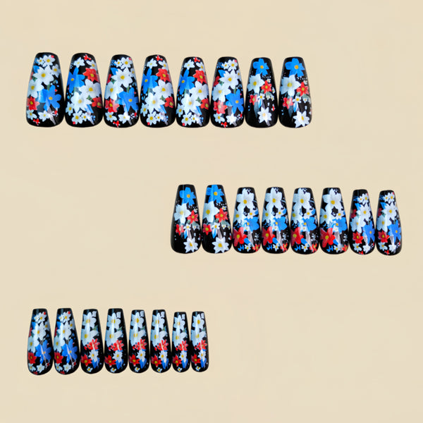 12 Sizes-24 Pcs Press On Nails Y1638