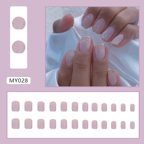 12 Sizes-24 Pcs Press On Nails MY028