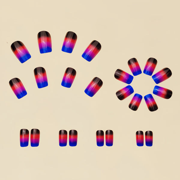 12 Sizes-24 Pcs Press On Nails Y212