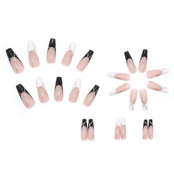 12 Sizes-24 Pcs Press On Nails W124