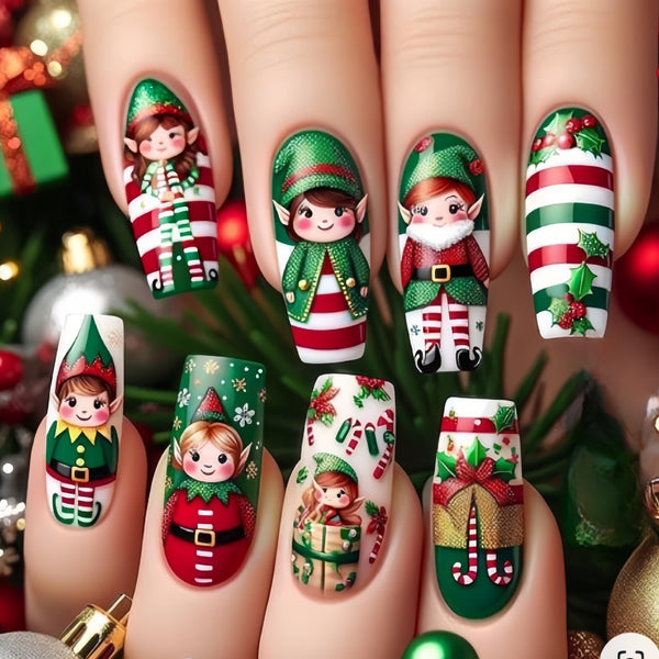 12 Sizes-24 Pcs Press On Nails Y422